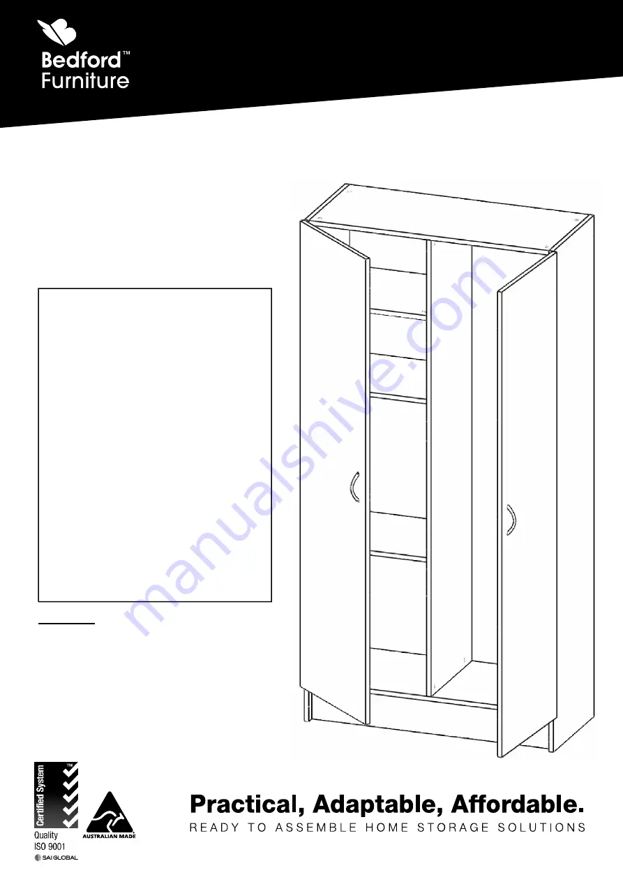 Bedford 2 Door Tall/Split Unit Скачать руководство пользователя страница 1