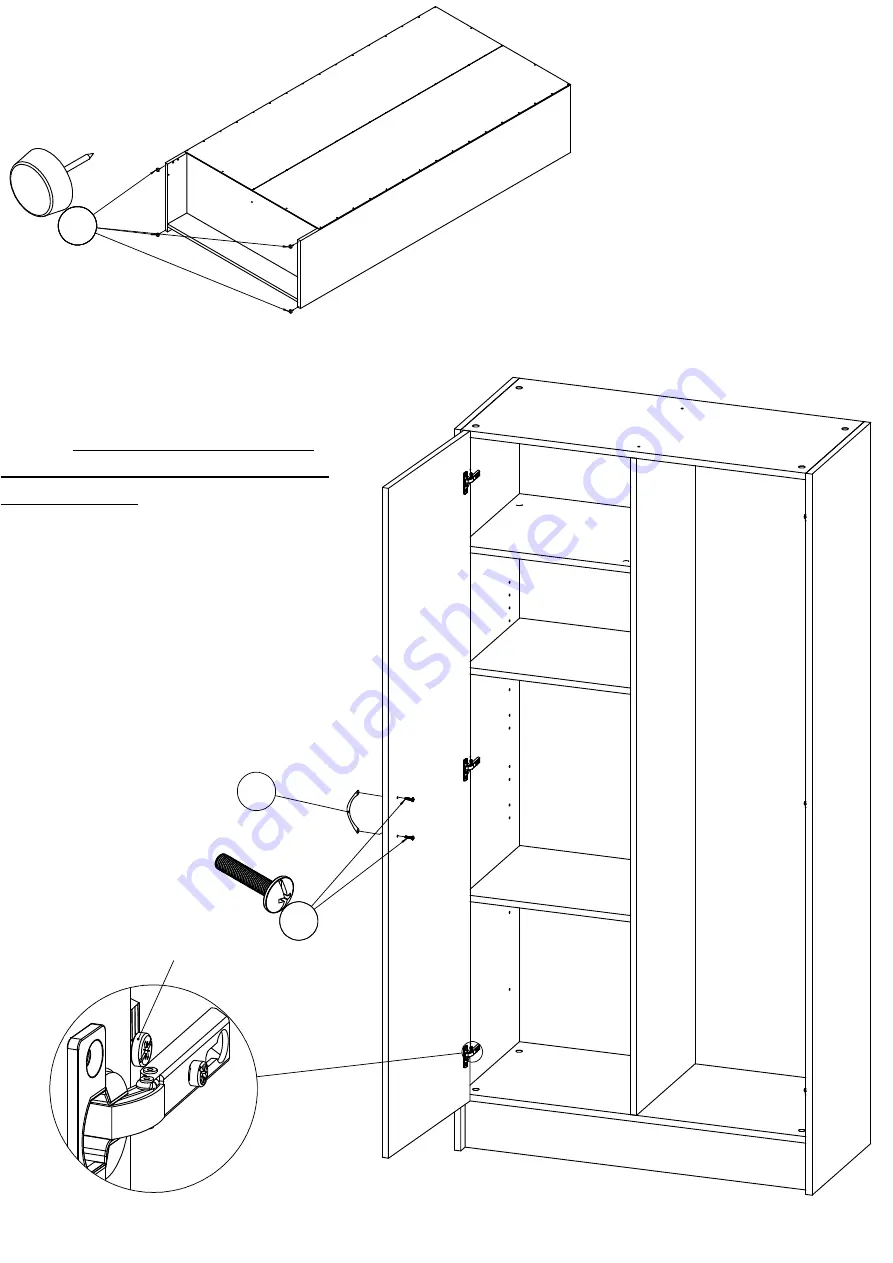 Bedford 2 Door Tall/Split Unit Assembly Manual Download Page 8