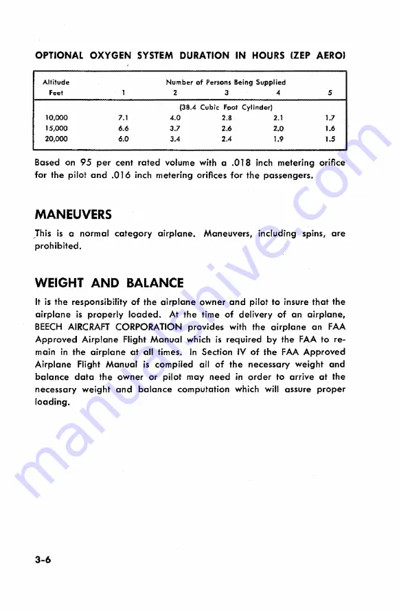 Beechcfaft D9*5A Owner'S Manual Download Page 43