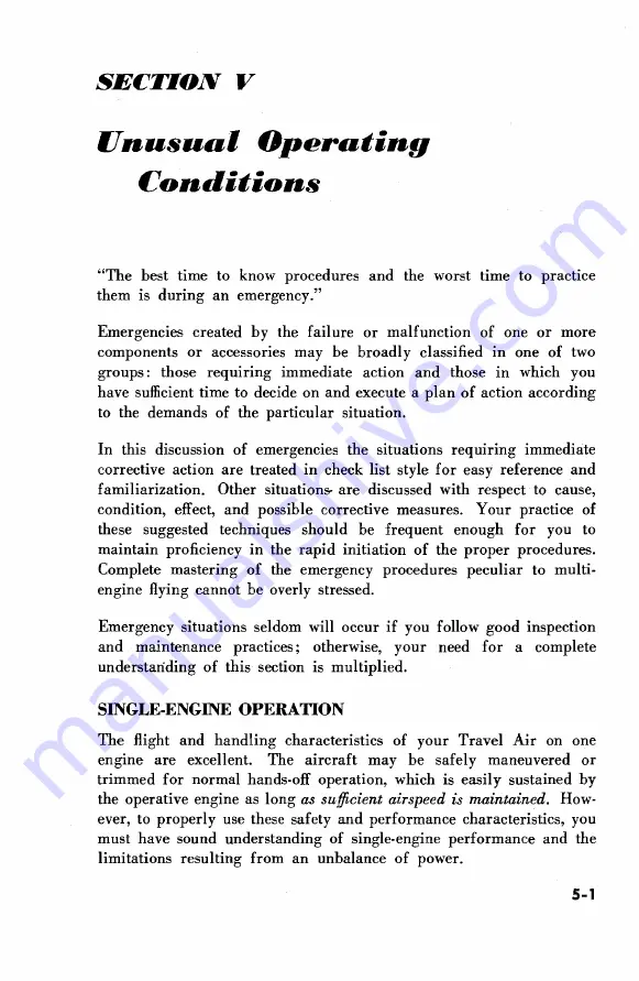 Beechcfaft D9*5A Owner'S Manual Download Page 62