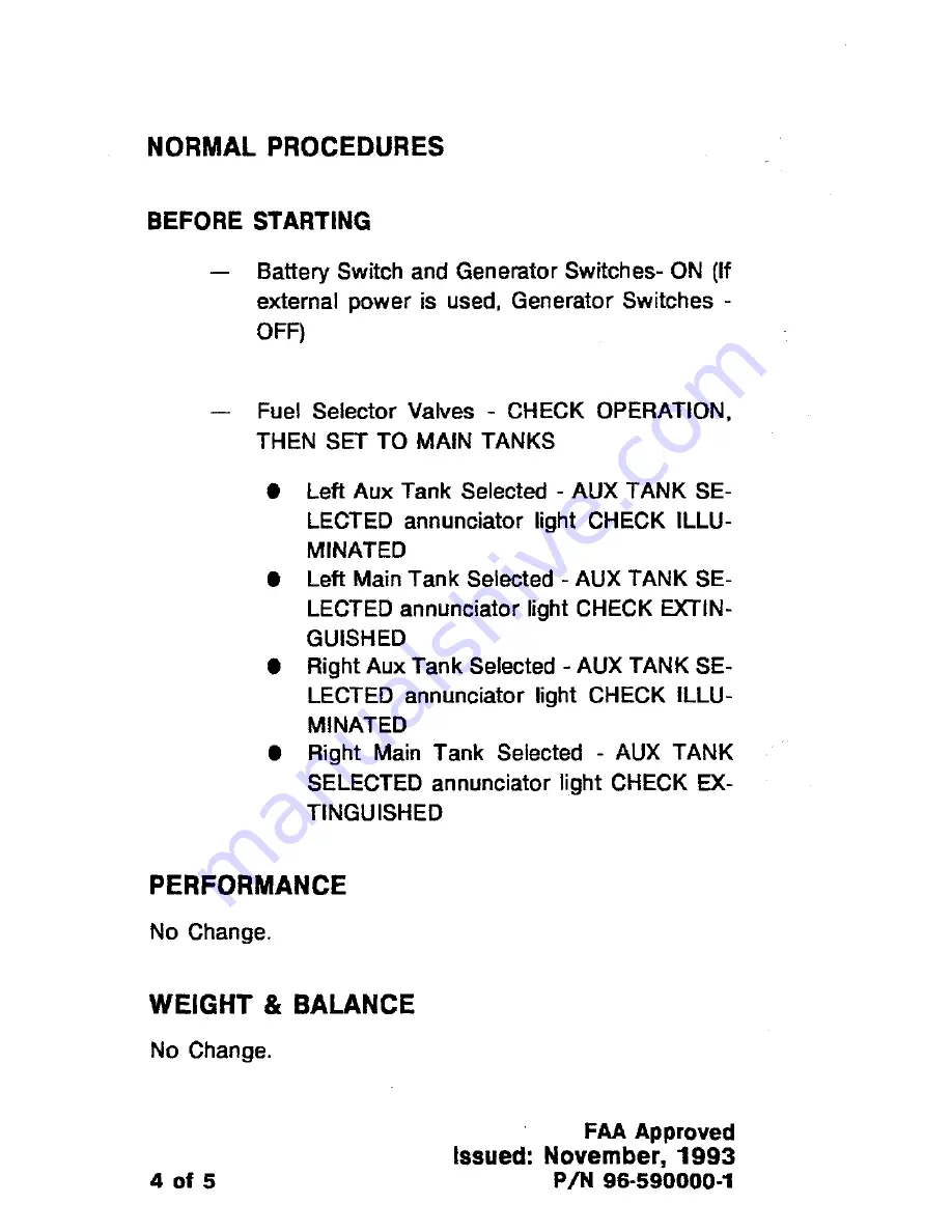 Beechcraft Baron 95-B55 Pilot Operating Handbook Download Page 325