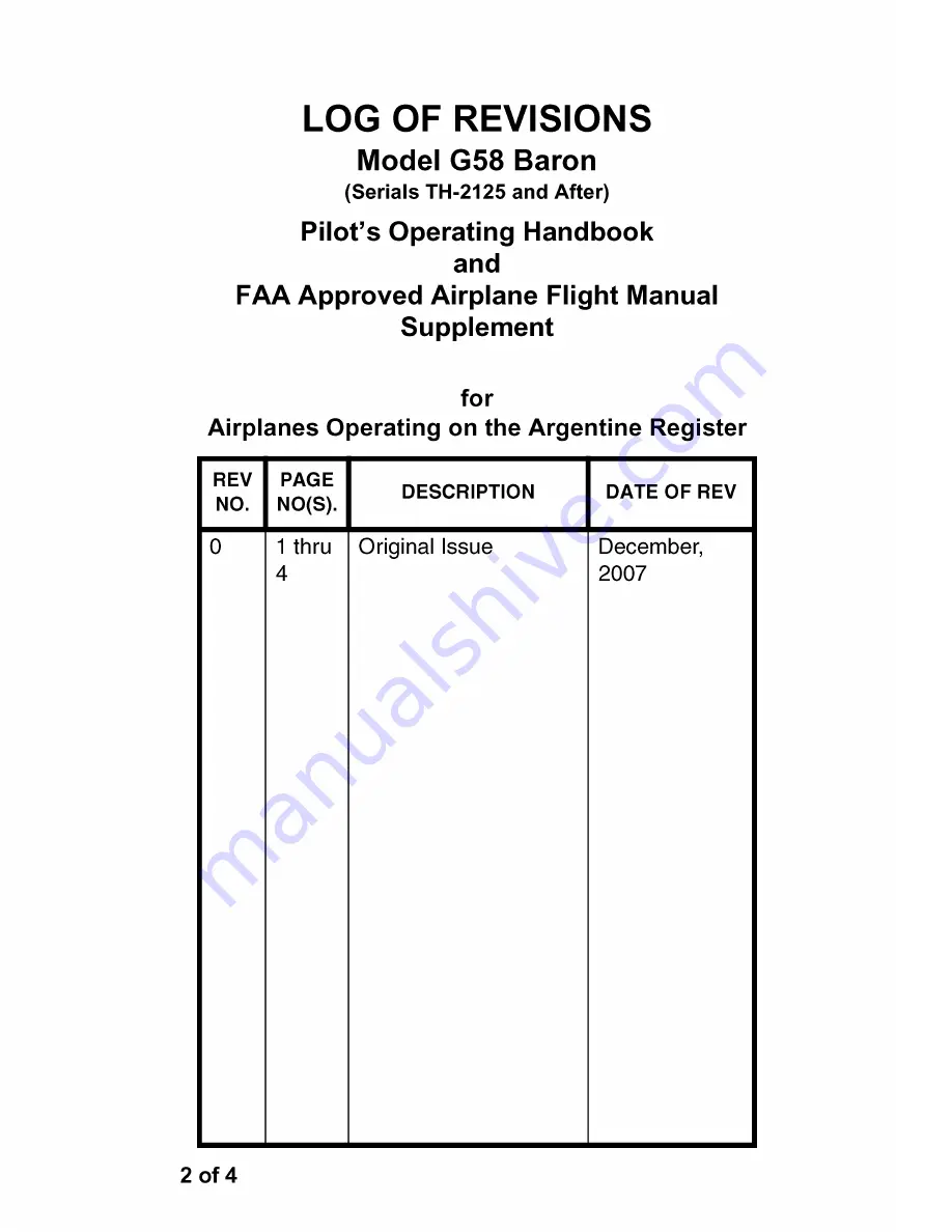 Beechcraft Baron G58 Pilot Operating Handbook Download Page 456