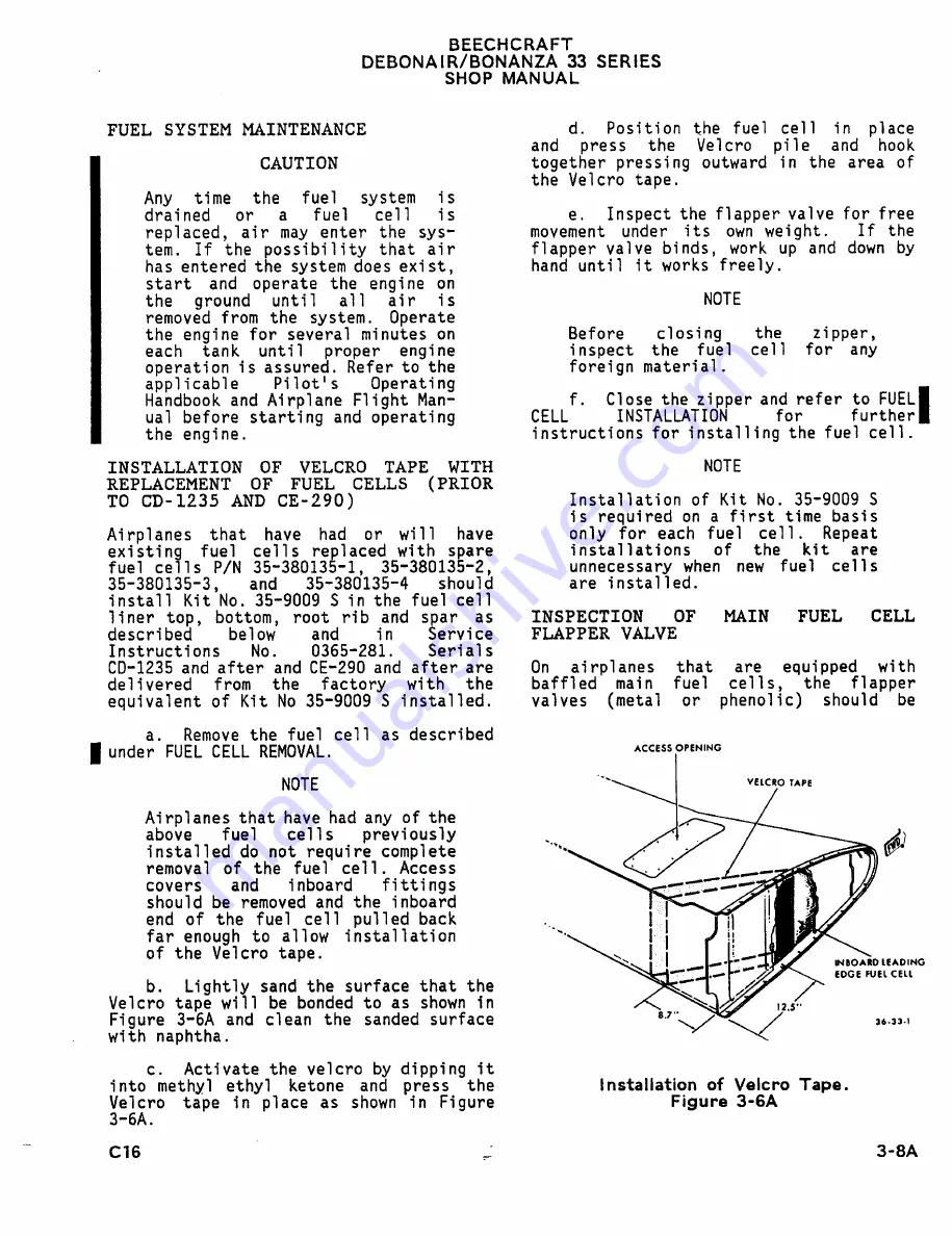 Beechcraft Bonanza 33 Series Shop Manual Download Page 81