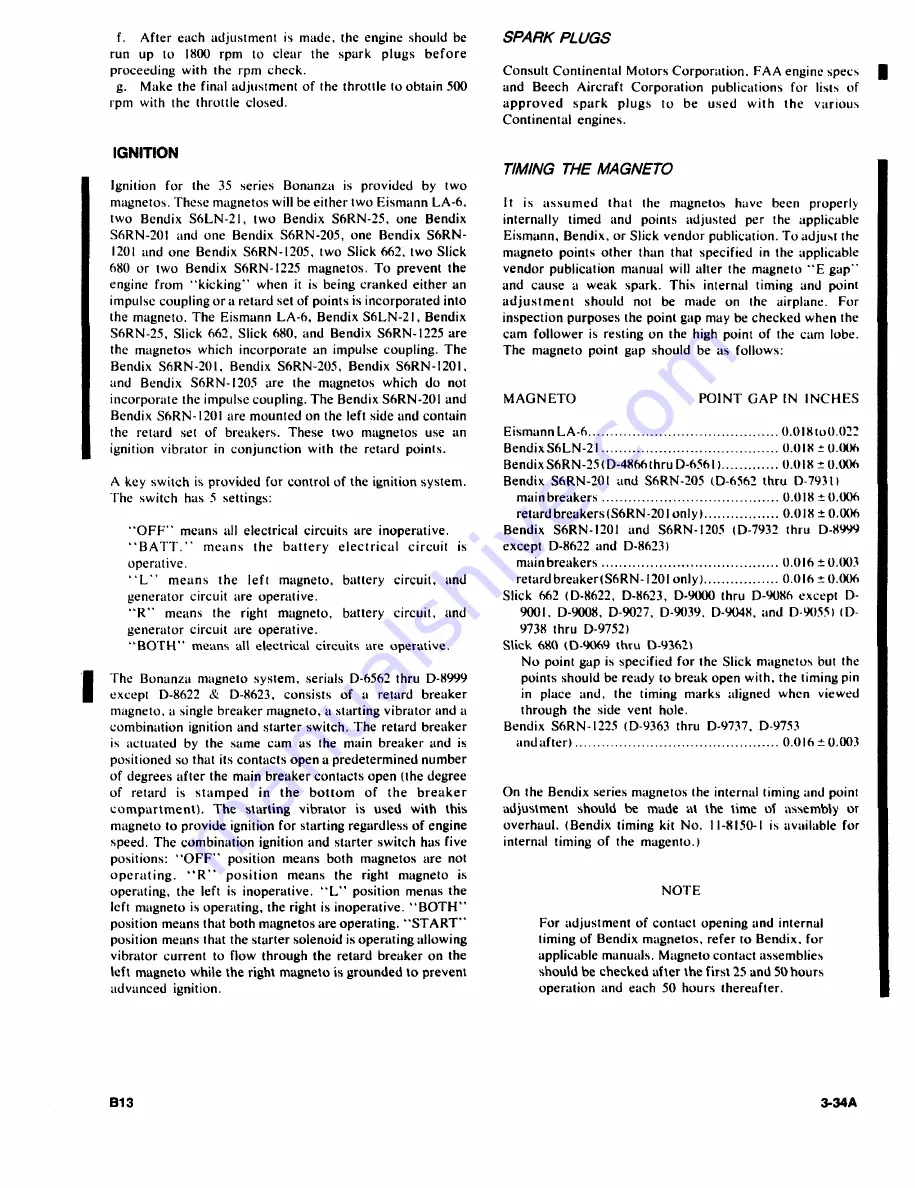 Beechcraft Bonanza 33 Series Shop Manual Download Page 526