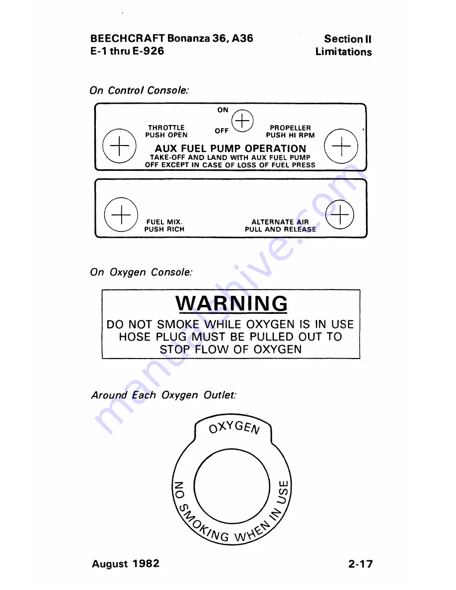 Beechcraft Bonanza 36 Pilot Operating Handbook Download Page 53