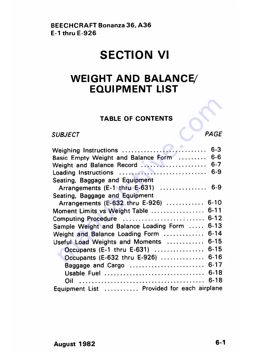 Beechcraft Bonanza 36 Pilot Operating Handbook Download Page 135