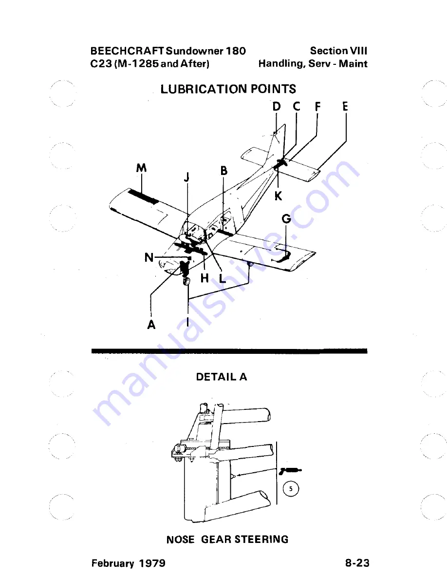 Beechcraft C23 SUNDOWNER 180 Pilot Operating Handbook Download Page 191