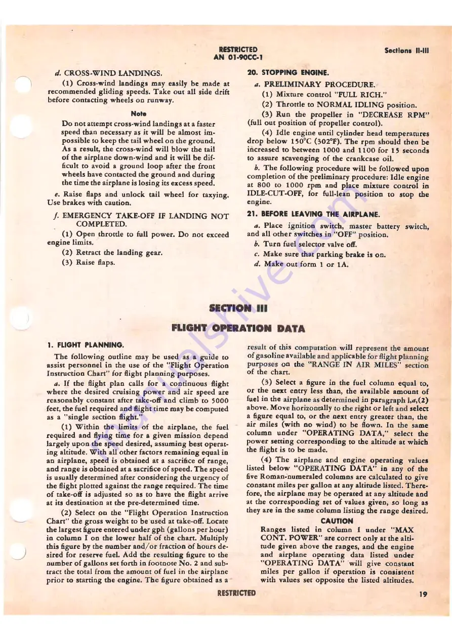 Beechcraft TRAVELLER GB-2 1944 Pilot'S Flight Operating Instructions Download Page 23