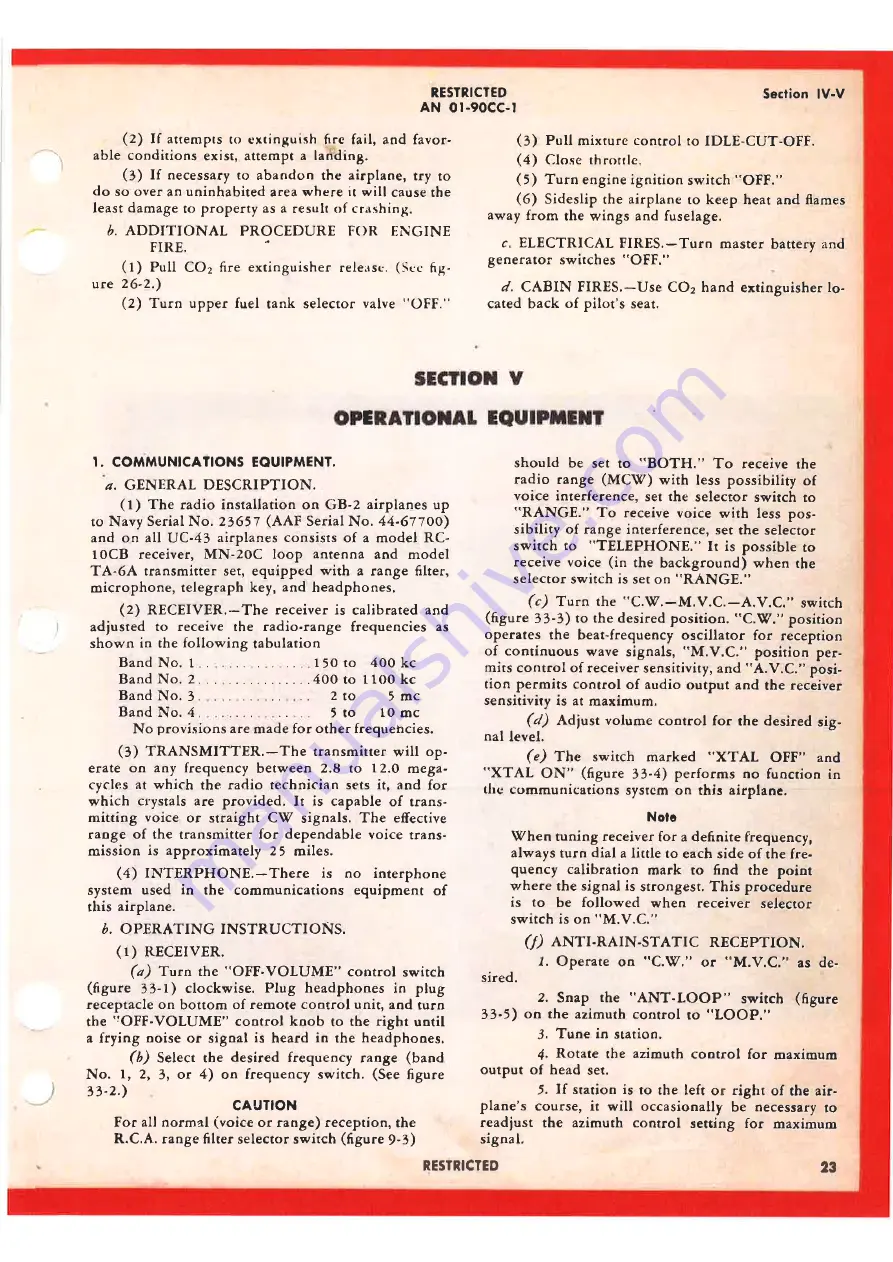 Beechcraft TRAVELLER GB-2 1944 Pilot'S Flight Operating Instructions Download Page 27