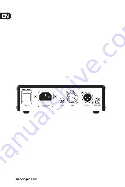 Behringer T-47 User Manual Download Page 4