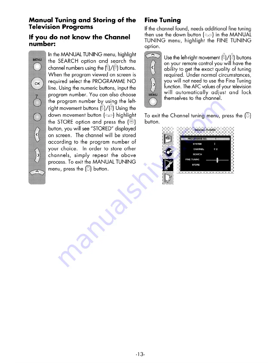 Beko 26WLA500S Operating Instructions Manual Download Page 13