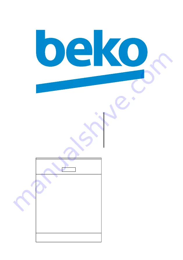 Beko 5023790035347 User Manual Download Page 1