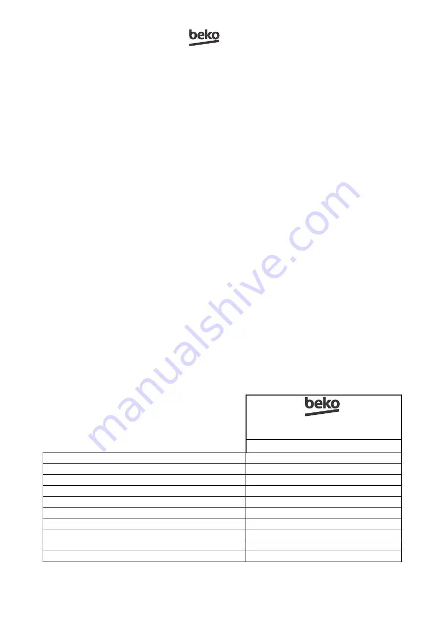 Beko 5023790042567 Manual Download Page 3