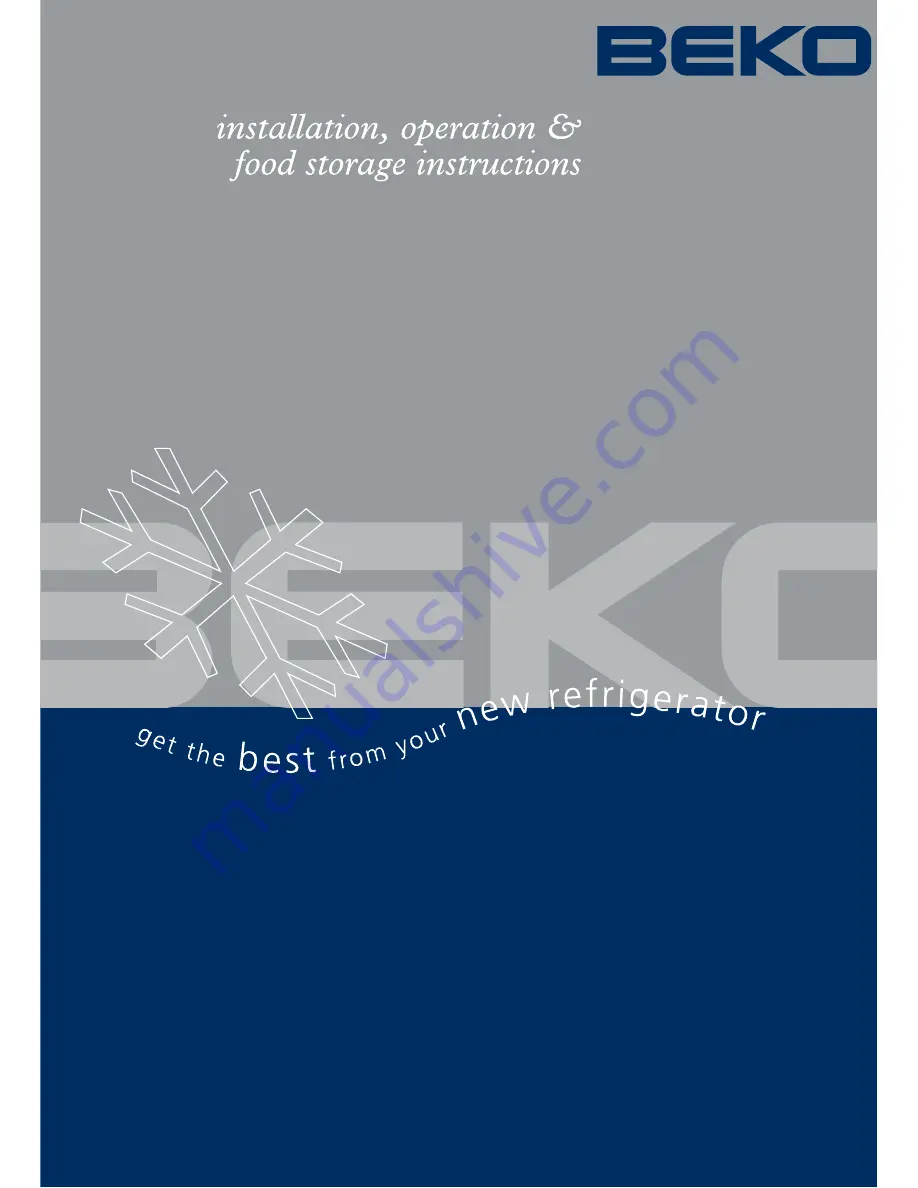 Beko BC732 Installation, Operation & Food Storage Instructions Download Page 1