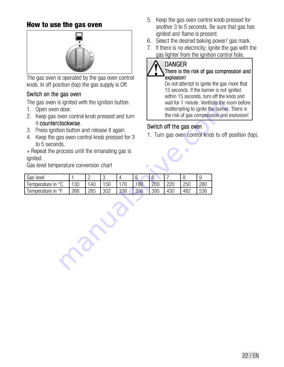 Beko BDG 581 User Manual Download Page 23