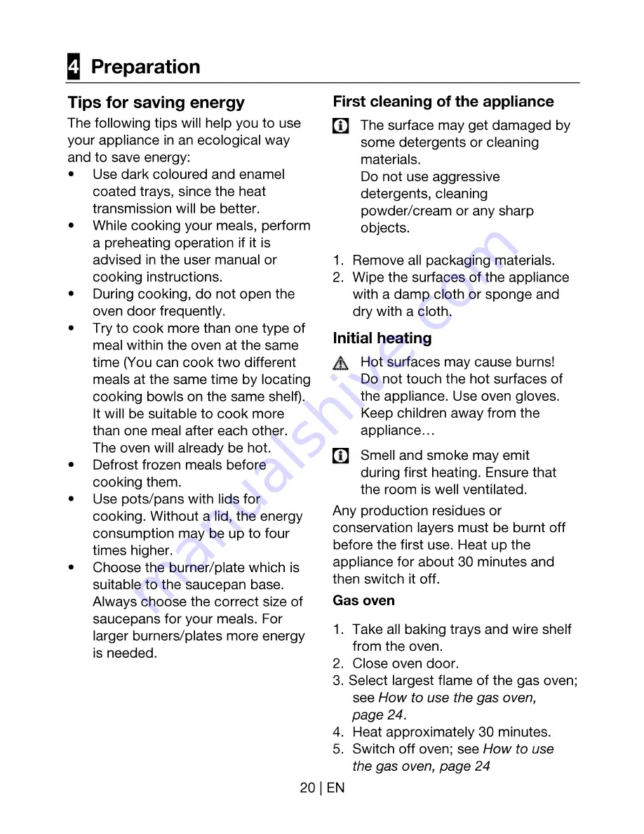 Beko BDG 684 P Double Cavity User Manual Download Page 21