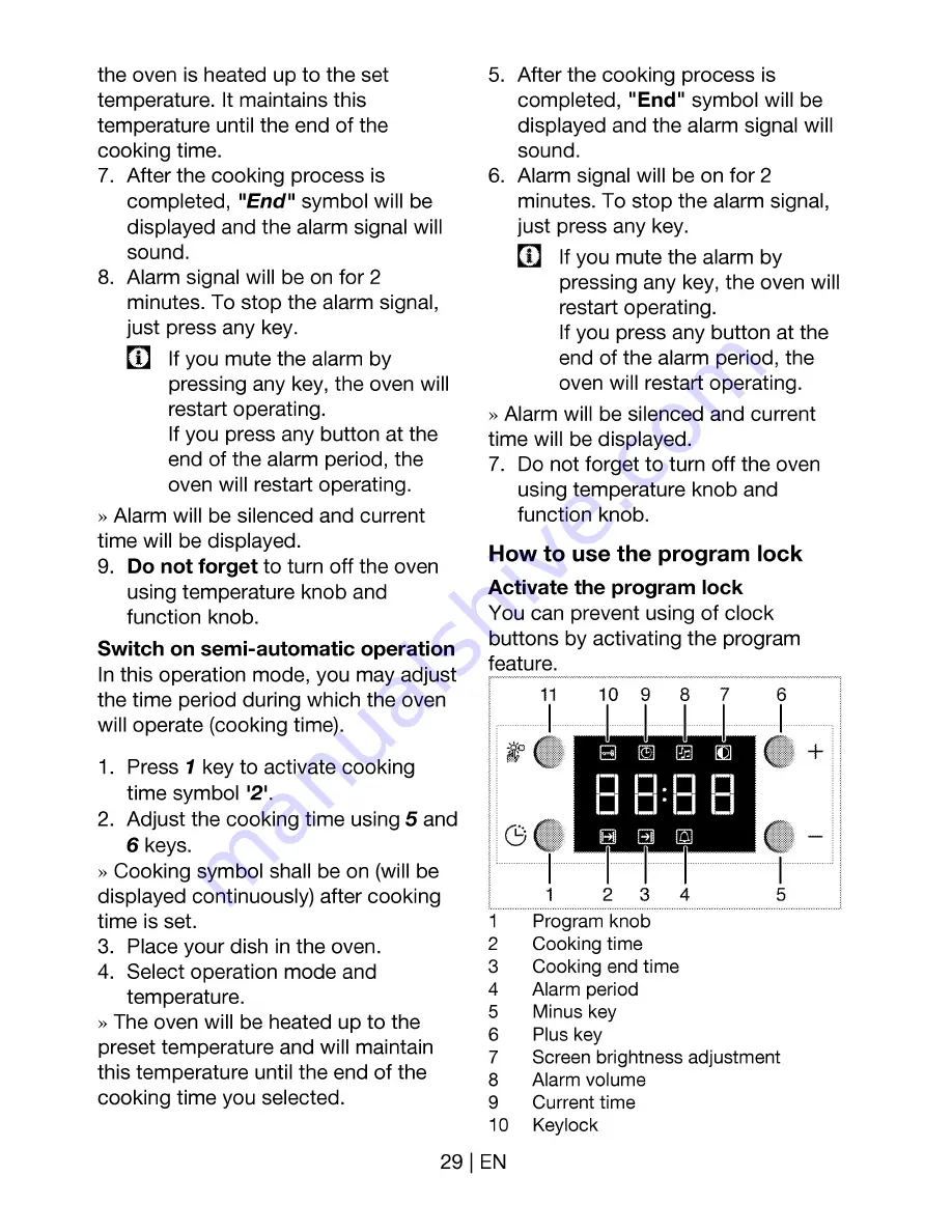 Beko BDVG 697 P User Manual Download Page 30