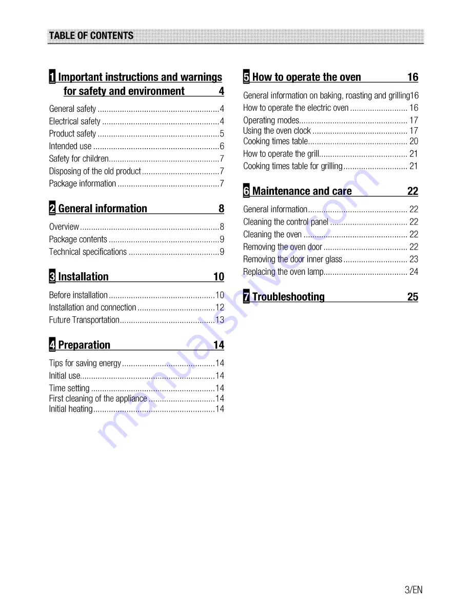 Beko bif22300x0 User Manual Download Page 3