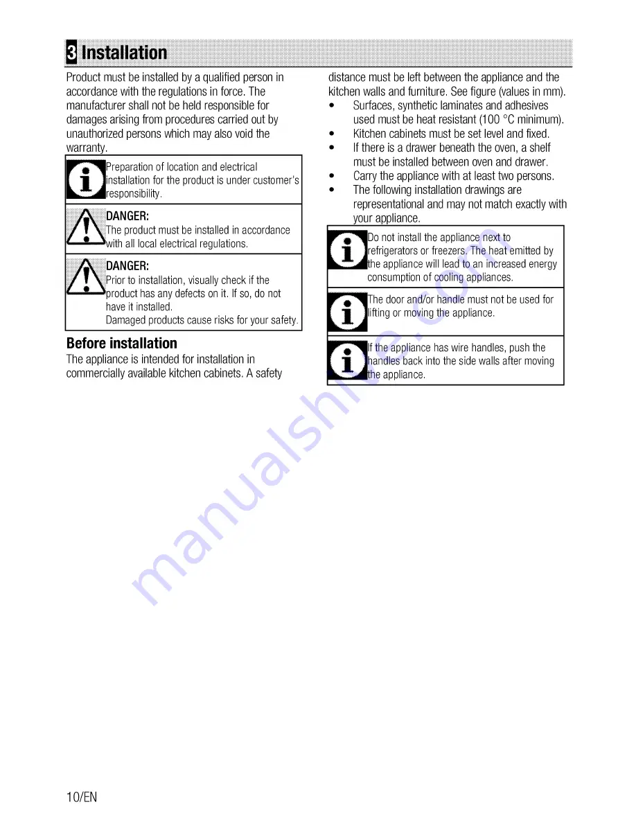 Beko bif22300x0 User Manual Download Page 10