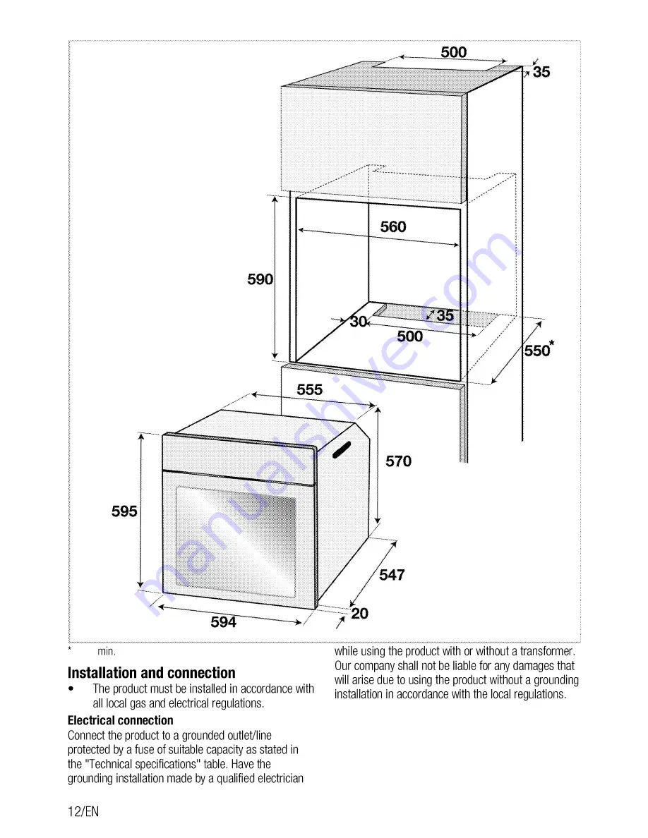 Beko bif22300x0 User Manual Download Page 12