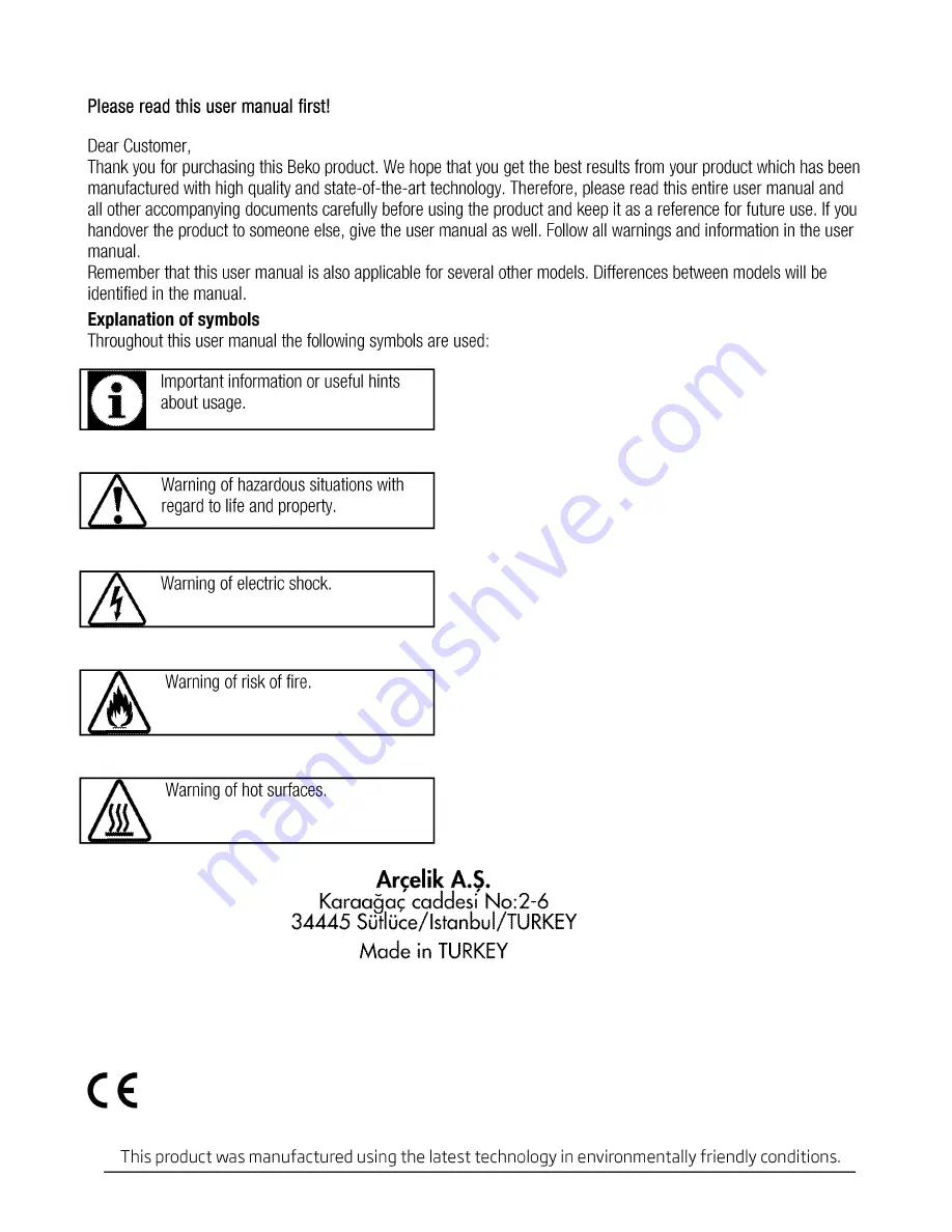 Beko BIM22101M User Manual Download Page 2