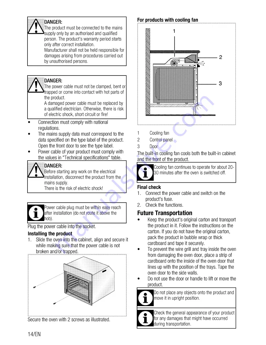 Beko BIM25101XM User Manual Download Page 14