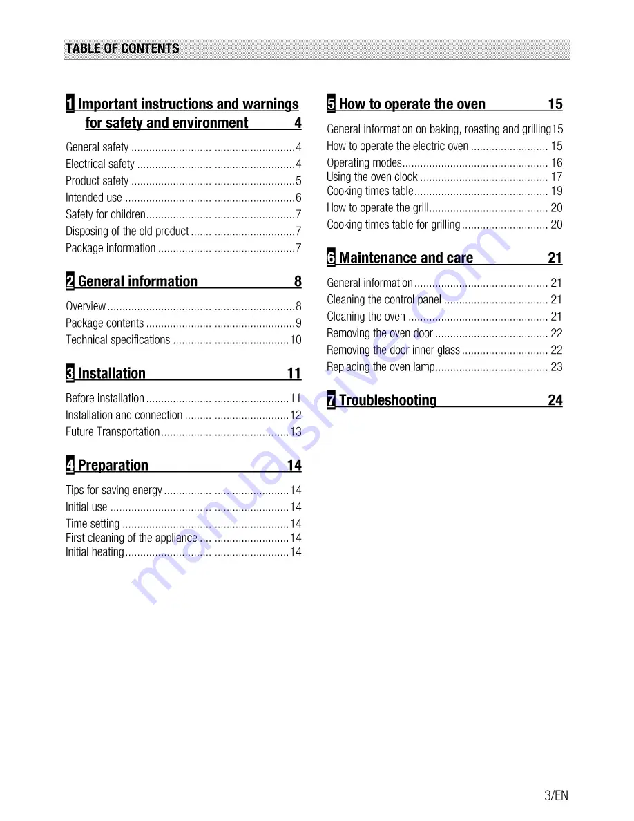 Beko BIM35300XMS User Manual Download Page 3