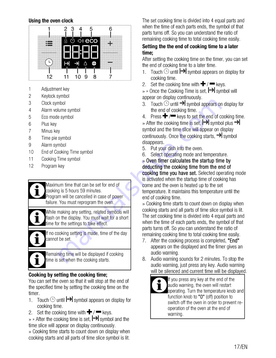 Beko BIM35300XMS User Manual Download Page 17