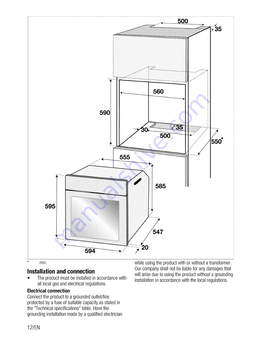 Beko BIR35500XMS User Manual Download Page 12