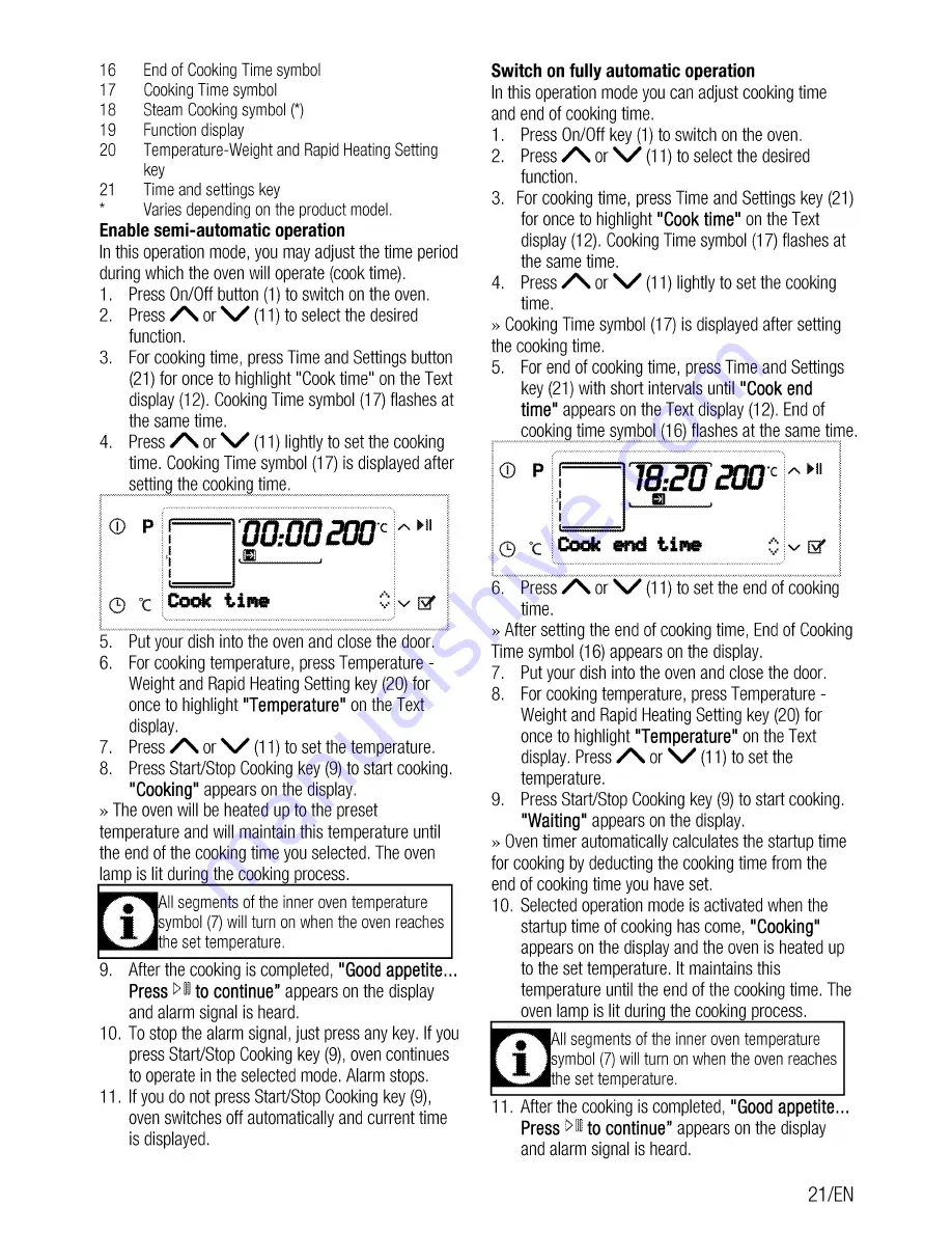 Beko BIR35500XMS User Manual Download Page 21