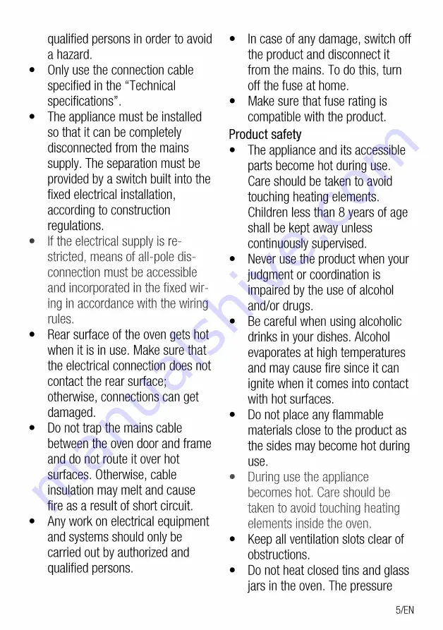 Beko BIS35500XMS User Manual Download Page 5