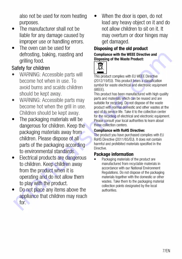 Beko BIS35500XMS User Manual Download Page 7