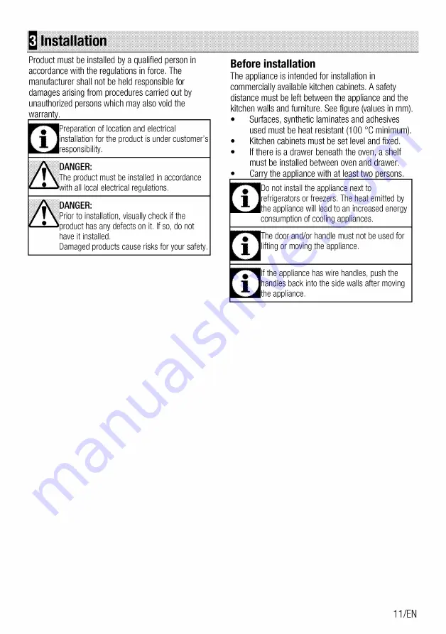 Beko BIS35500XMS User Manual Download Page 11