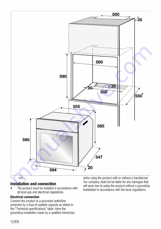 Beko BIS35500XMS User Manual Download Page 12