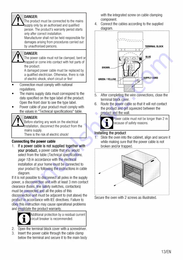 Beko BIS35500XMS User Manual Download Page 13