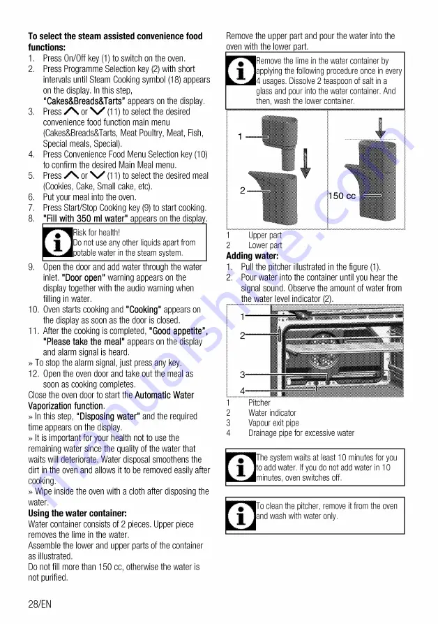 Beko BIS35500XMS User Manual Download Page 28