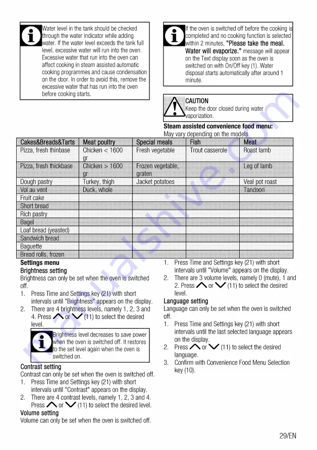 Beko BIS35500XMS User Manual Download Page 29