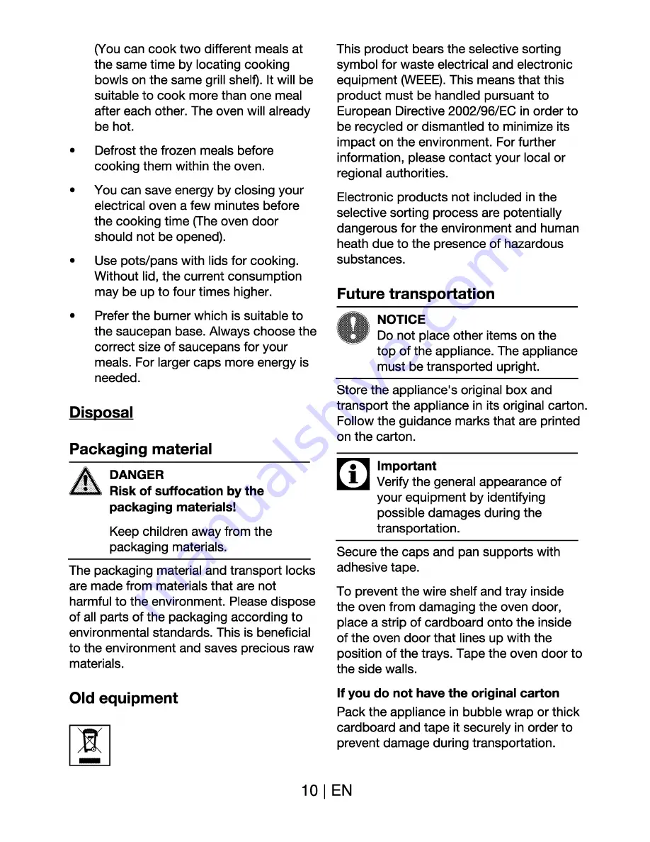 Beko BK 6340 Y Owner'S Manual Download Page 10