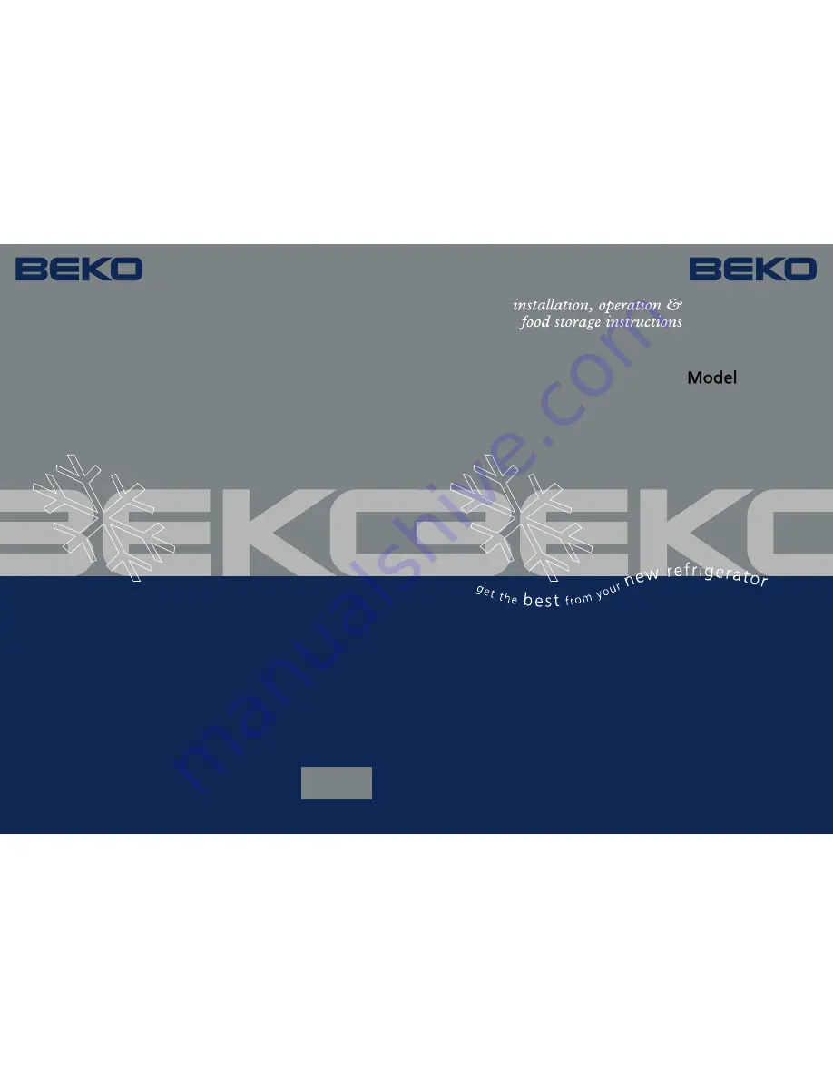 Beko CA5411FF Installation & Operating Instructions Manual Download Page 1