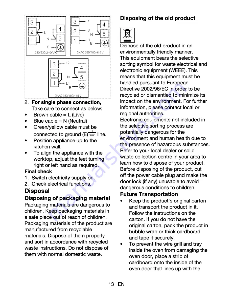 Beko CDF 67100 G User Manual Download Page 13