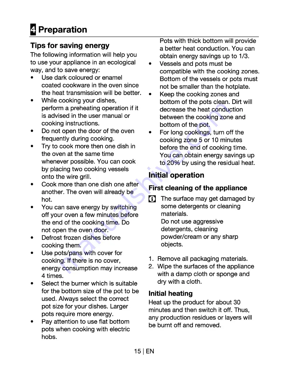 Beko CDF 67100 G User Manual Download Page 15