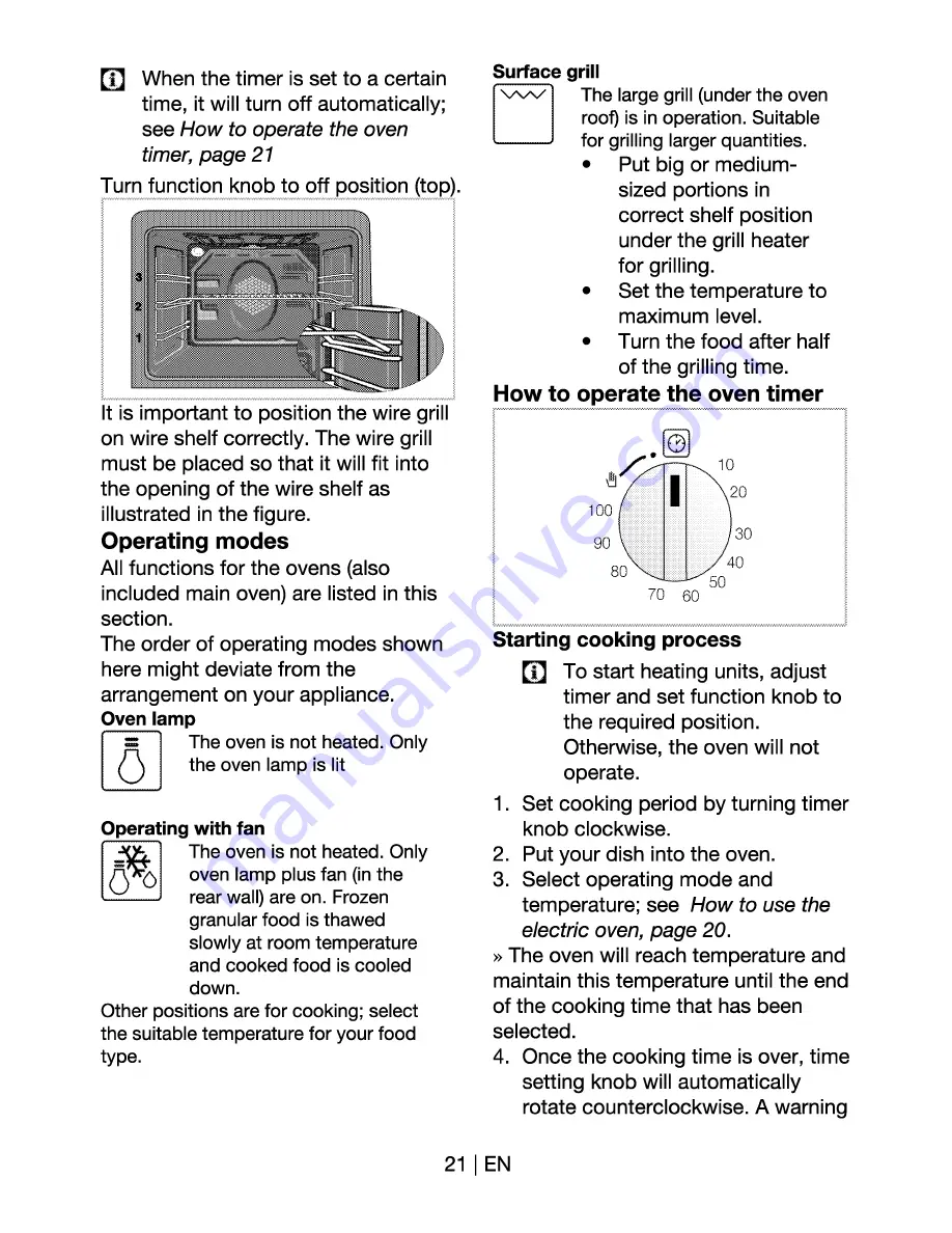 Beko CDF 67100 G User Manual Download Page 21