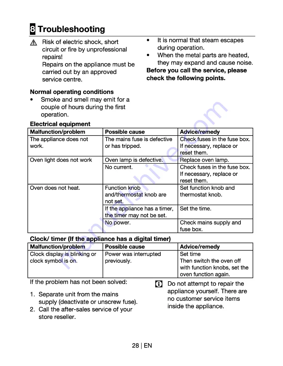 Beko CDF 67100 G User Manual Download Page 28