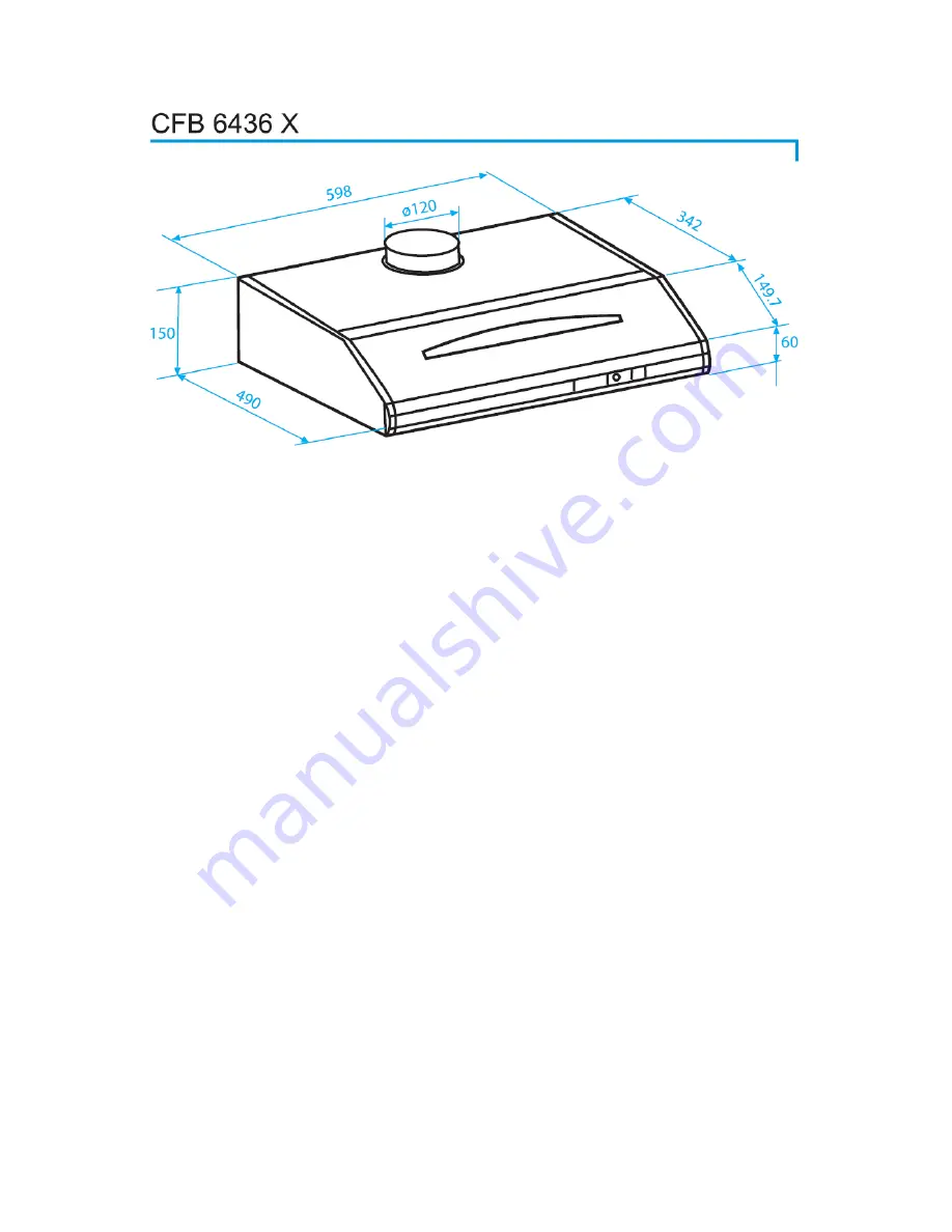 Beko CFB 6436 X Dimensions Download Page 1