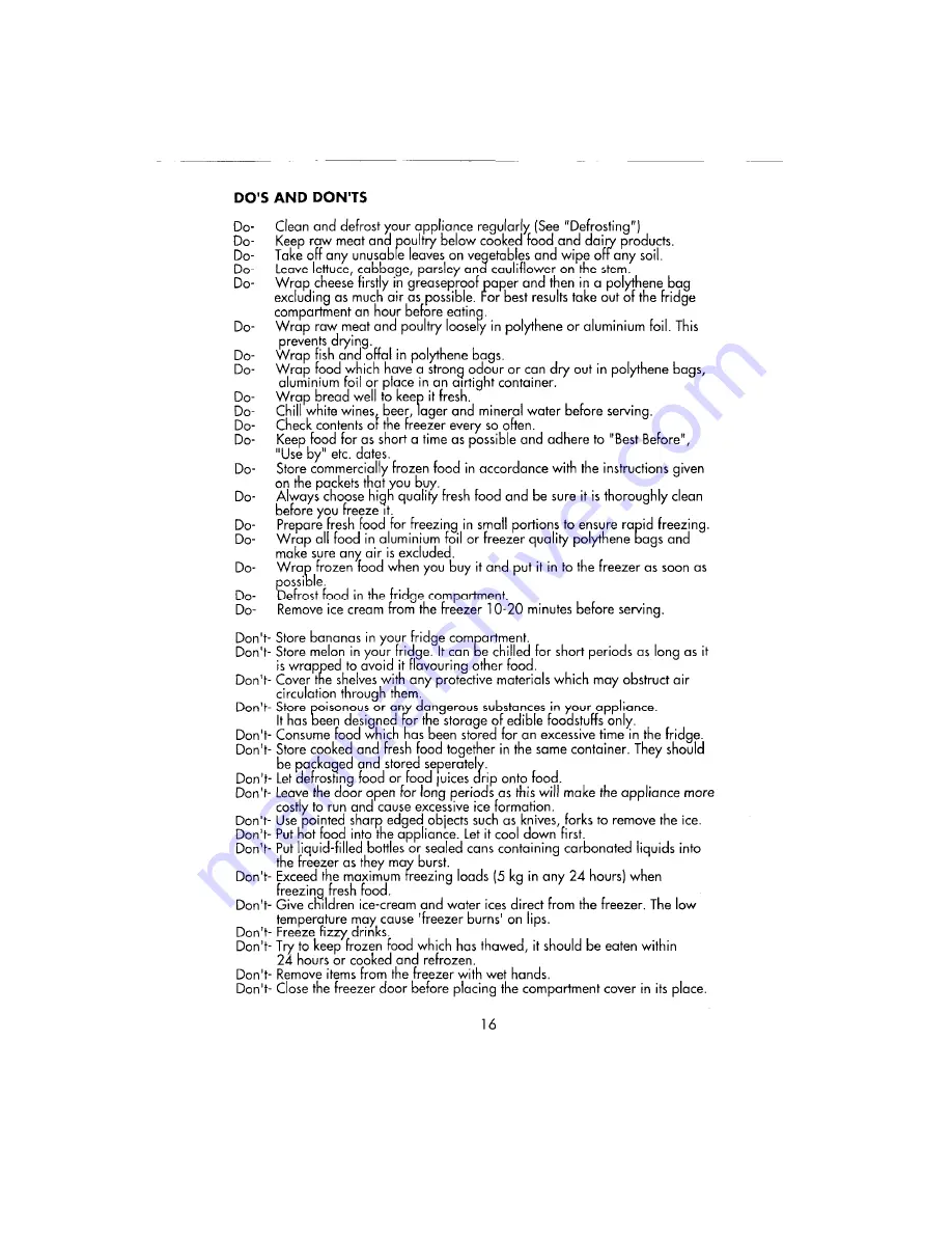 Beko CGA963 Manual Download Page 16