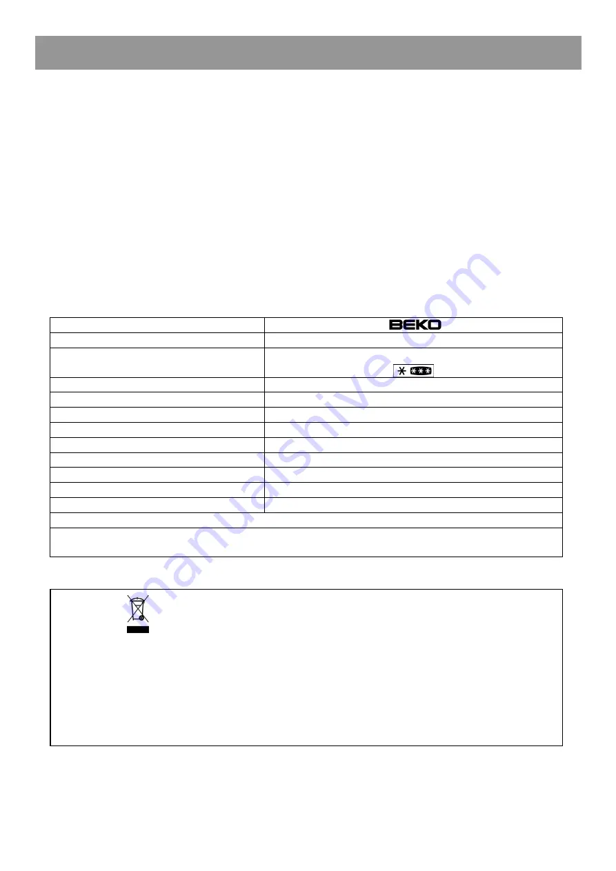 Beko CH233120 Manual Download Page 16