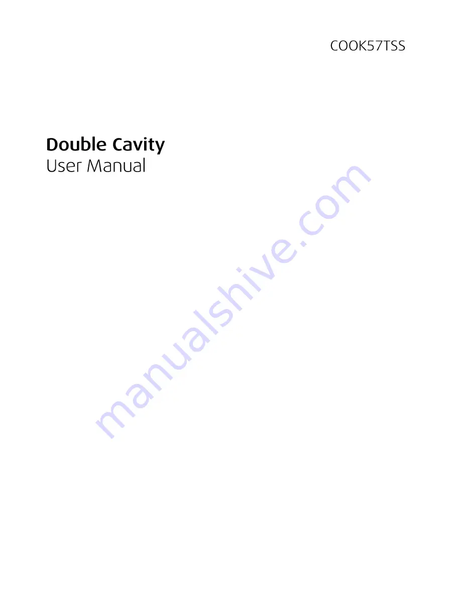 Beko Cook57TSS Double Cavity User Manual Download Page 1