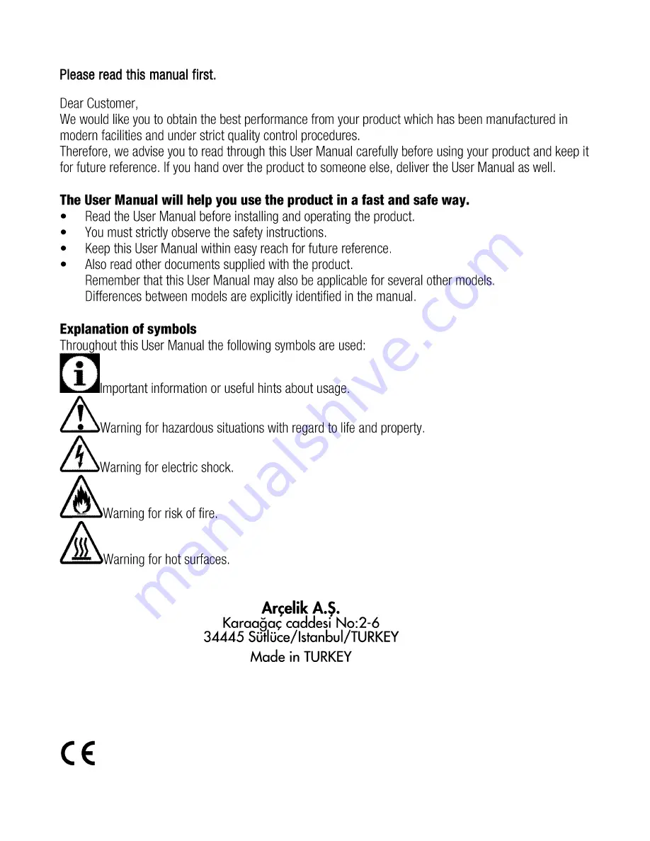 Beko Cook57TSS Double Cavity User Manual Download Page 2