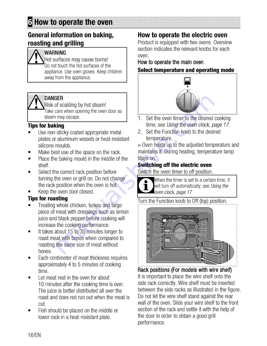 Beko Cook57TSS Double Cavity Скачать руководство пользователя страница 16