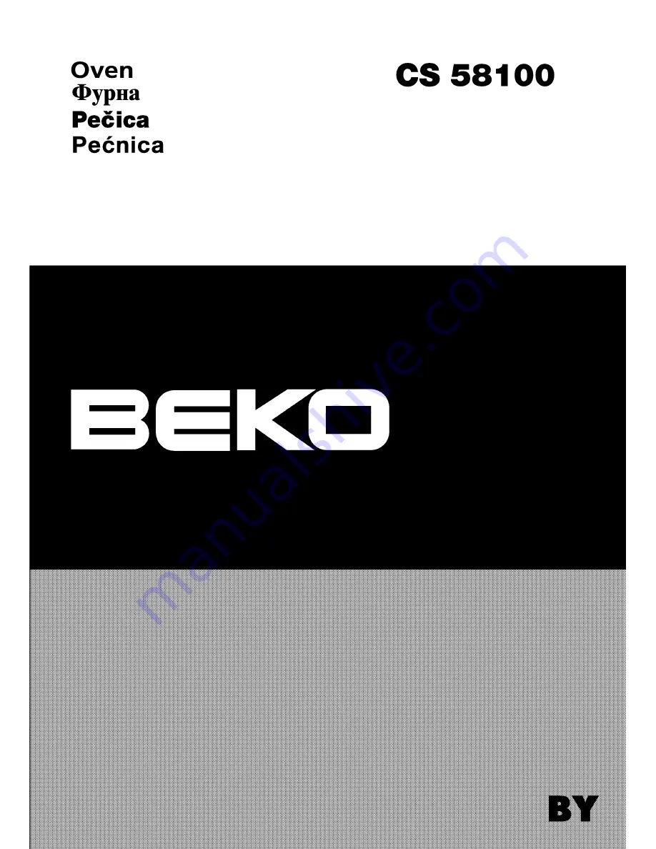 Beko CS 58100 Manual Download Page 1